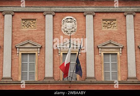 Das Schloss von Montechiarugolo in der Provinz Parma, Norditalien Stockfoto