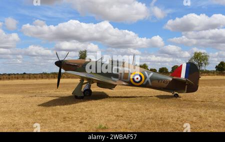 Vintage Hawker Hurricane I V7497 Kampfflugzeug aus dem Zweiten Weltkrieg Stockfoto