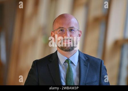 Edinburgh Schottland, Vereinigtes Königreich 09. Januar 2024. Ben Macpherson MSP im schottischen Parlament. Credit sst/alamy Live News Stockfoto