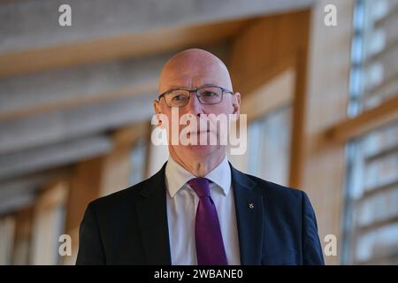 Edinburgh Schottland, Vereinigtes Königreich 09. Januar 2024. John Swinney MSP im schottischen Parlament. Credit sst/alamy Live News Stockfoto