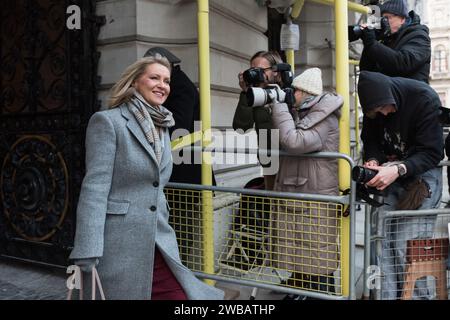 London, Großbritannien. Januar 2024. Esther McVey kommt in der Downing Street an, um an der wöchentlichen Kabinettssitzung teilzunehmen. Quelle: Wiktor Szymanowicz/Alamy Live News Stockfoto