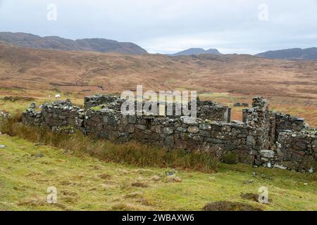 Glendrian ist eine verlassene Crofting Township im Zentrum der Halbinsel Ardnamurchan, die in den 1940er Jahren aufgegeben wurde Stockfoto