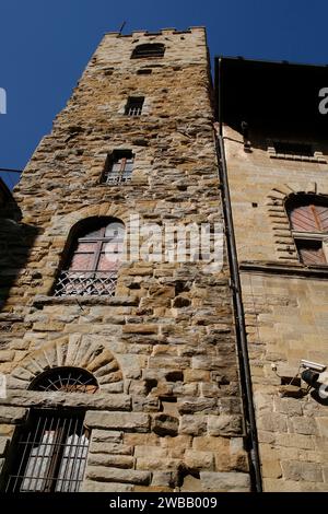 Italien Toskana Arezzo - Turmhaus im Corso italia Stockfoto