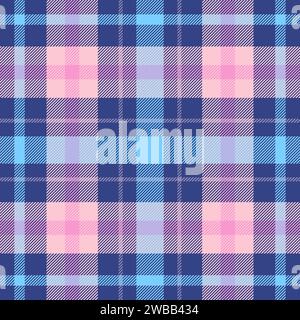 Nahtloses Karomuster. Das sich wiederholende Karomuster-Material sorgt für Designdrucke im Karomuster. Wiederholte Prüfung. Prüft die quadratische Linie. Vichi-Tuch. Tartan wiederholen Stock Vektor