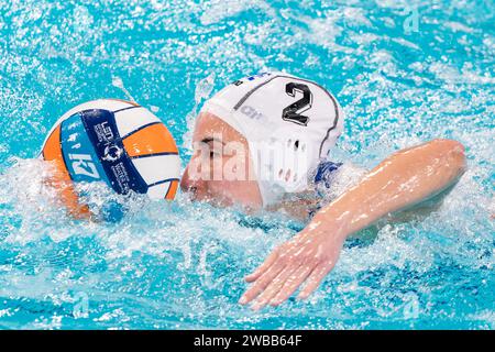 Eindhoven, Niederlande. Januar 2024. EINDHOVEN, NIEDERLANDE - 9. JANUAR: Eleftheria Plevritou von Griechenland während des Wasserpolo-Europameisterschaftsspiels der Frauen 2024 zwischen Griechenland und Frankreich im Pieter van den Hoogenband Zwemstadion am 9. Januar 2024 in Eindhoven, Niederlande. (Foto: Joris Verwijst/BSR Agency) Credit: BSR Agency/Alamy Live News Stockfoto