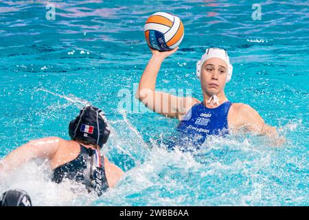 Eindhoven, Niederlande. Januar 2024. EINDHOVEN, NIEDERLANDE - 9. JANUAR: Ioanna Chydirioti aus Griechenland während der Wasserpolo-Europameisterschaft 2024 der Frauen im Pieter van den Hoogenband Zwemstadion am 9. Januar 2024 in Eindhoven, Niederlande. (Foto: Joris Verwijst/BSR Agency) Credit: BSR Agency/Alamy Live News Stockfoto