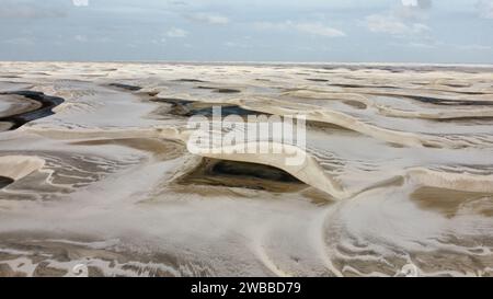 Lencois Maranhenses, die größte Fläche weißer Sanddünen Brasiliens. Stockfoto