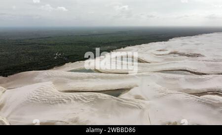 Lencois Maranhenses, die größte Fläche weißer Sanddünen Brasiliens. Stockfoto