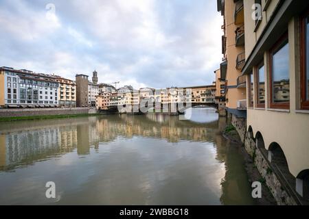 Brücke Ponte Vecchio in Florenz, Italien Stockfoto