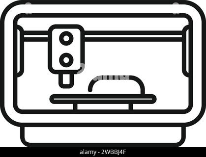 Konturvektor des Symbols für die Zukunft von Biozellen. Strukturchirurgie. Medizinische Gesundheit Stock Vektor