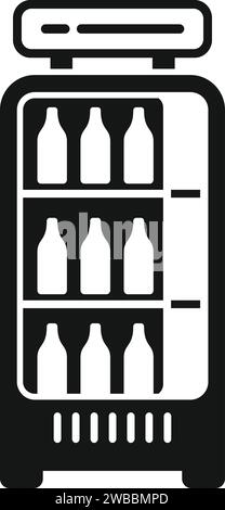 Symbol für Transportautomaten einfacher Vektor. Getränkekühler. Flasche Imbiss Stock Vektor