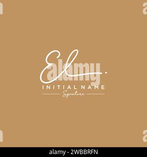 EL Signature Logo-Vorlage Vektor. Stock Vektor