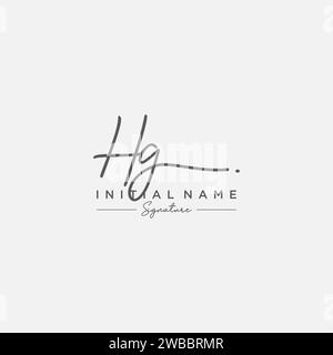 HG Signature-Logo-Vorlage Vektor. Stock Vektor