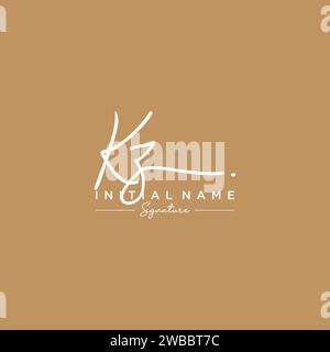 KZ Signature-Logo-Vorlage Vektor. Stock Vektor