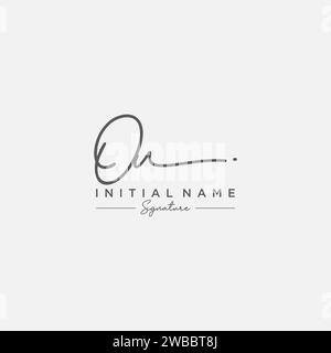 OU Signature-Logo-Vorlage Vektor. Stock Vektor