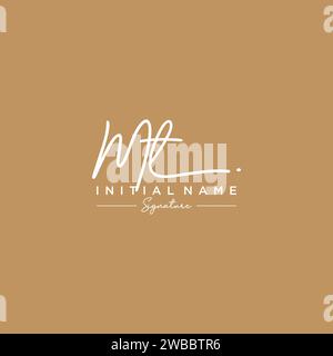 VEKTOR für SIGNATURE-Logo-Vorlage FÜR MT. Stock Vektor