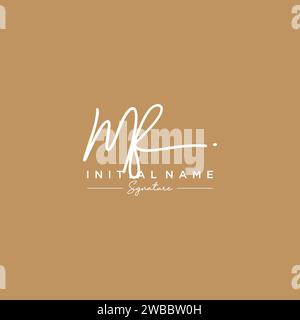 Vektor für MF-Signaturlogo. Stock Vektor