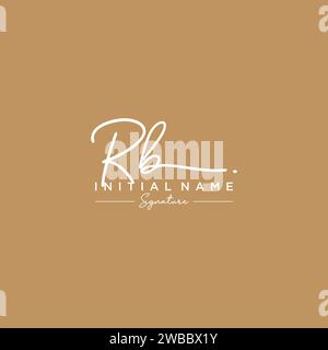 RB Signature Logo Template Vector. Stock Vektor