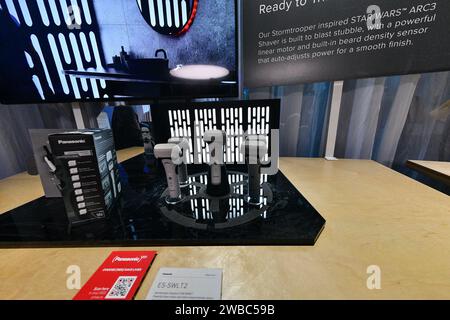 Las Vegas, NV, USA. Januar 2024. Blick auf die CES 2024 im Las Vegas Convention Center in Las Vegas, Nevada, am 9. Januar 2024. Quelle: Dee Cee Carter/Media Punch/Alamy Live News Stockfoto