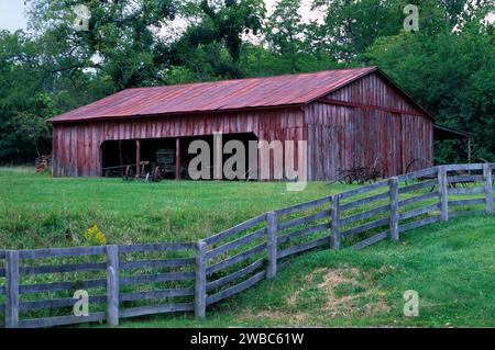 Shed, Watkins Woolen Mill State Historic Site, Missouri Stockfoto