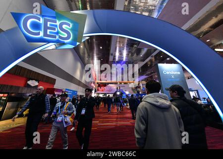 Las Vegas, NV, USA. Januar 2024. Blick auf die CES 2024 im Las Vegas Convention Center in Las Vegas, Nevada, am 9. Januar 2024. Quelle: Dee Cee Carter/Media Punch/Alamy Live News Stockfoto