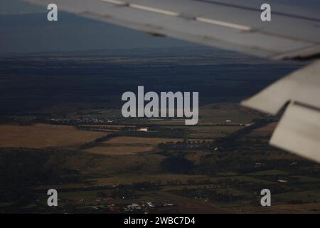 Bild aus einem Flugzeug mit Blick über victoria Stockfoto