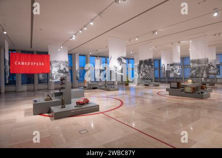 Museum von Jugoslawien: 25 Mai Halle, Innenraum. Belgrad, Serbien. Stockfoto