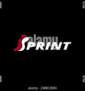 Minimalistischer Sprint-Logo-Vektor Stock Vektor
