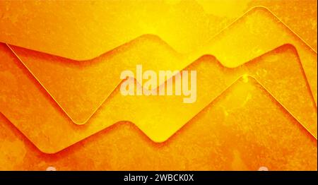 Leuchtender orangefarbener Grunge-geometrischer Hintergrund. Vektordesign Stock Vektor