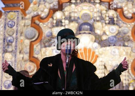 Mexiko-Stadt, Mexiko. Januar 2024. Louise Phelan, eine irische Jazzsängerin aus Mexiko-Stadt. Quelle: Luis E Salgado/Alamy Live News Stockfoto