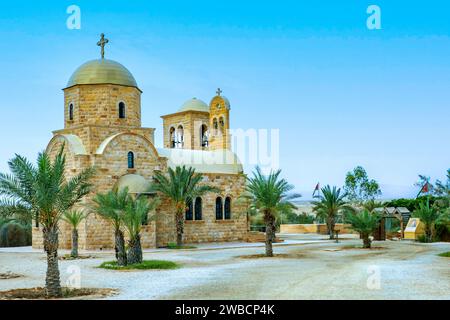 John Baptist Griechisch-Orthodoxe Kirche Nahe Jordan Jesus Taufstätte Bethany Jenseits Jordaniens Stockfoto