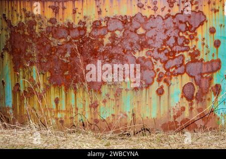 Verrostete Silos in Sugar Grove, Pennsylvania, USA Stockfoto