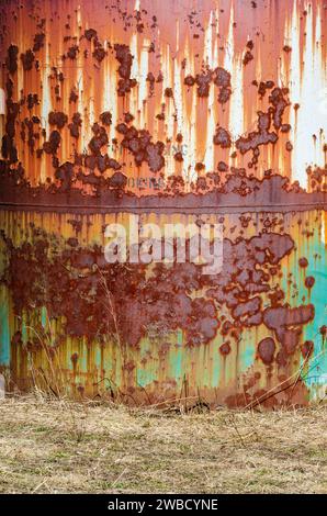 Verrostete Silos in Sugar Grove, Pennsylvania, USA Stockfoto