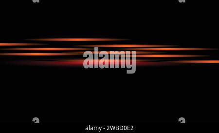 Schwarzer abstrakter Hintergrund mit orangefarbenen und weißen Streifen. Modernes dunkles abstraktes Bannerdesign. Stock Vektor