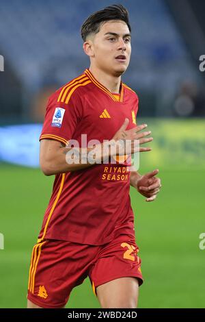 Rom, Latium. Januar 2024. Paulo Dybala von AS Roma während des Spiels der Serie A zwischen Roma und Atalanta im Olympiastadion, Italien, 07. Januar 2024. Photographer01 Credit: Unabhängige Fotoagentur/Alamy Live News Stockfoto