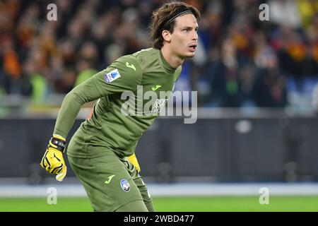 Rom, Latium. Januar 2024. Marco Carnesecchi von Atalanta während des Spiels der Serie A zwischen Roma und Atalanta im Olympiastadion, Italien, 7. Januar 2024. AllShotLive Credit: SIPA USA/Alamy Live News Stockfoto