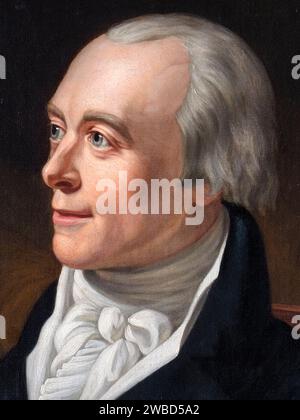 Spencer Perceval (1762–1812), britischer Premierminister des Vereinigten Königreichs von Oktober 1809 bis zu seiner Ermordung im Mai 1812, Porträtgemälde in Öl auf Leinwand von George Francis Joseph, um 1812 Stockfoto