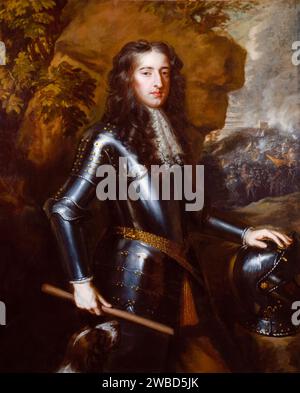 Wilhelm III. (1650–1702), Prinz von Orange und König von England (1689–1702), in zeremonieller Rüstung, Porträtmalerei in Öl auf Leinwand von der Werkstatt von Sir Peter Lely, um 1677 Stockfoto