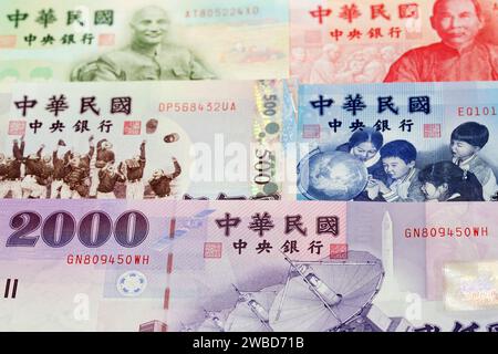 New Taiwan Money - Dollar ein geschäftlicher Hintergrund Stockfoto