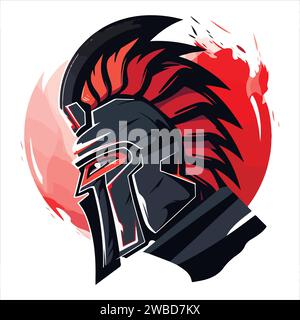 Gladiator Logo-Design. Spartan Warrior Sportmannschaftssymbol. EPS10-Vektordarstellung für den Druck. Stock Vektor