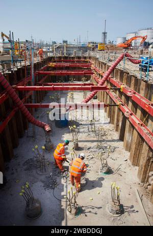 UK Construction Industry at Work, Humberside, Nordengland, Vereinigtes Königreich Stockfoto