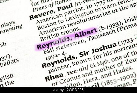 albert reynolds Stockfoto