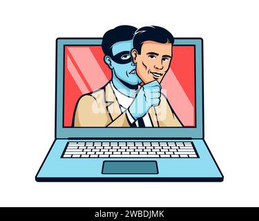 Gefälschtes Profil in sozialen Netzwerken Stock Vektor