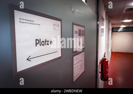 Berlin Reinickendorf nichts los im Bürgeramt Reinickendorf / Märkisches Viertel - 10.01.2024 Berlin *** Berlin Reinickendorf nichts los im Bürgeramt Reinickendorf Märkisches Viertel 10 01 2024 Berlin Stockfoto