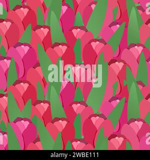 Nahtloses Muster mit Tulpenvektorillustration Stock Vektor