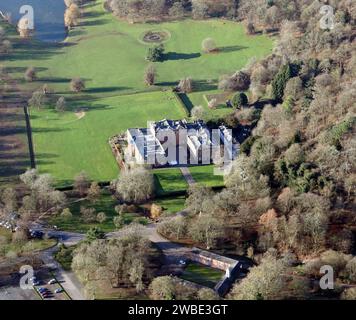 Himley Hall and Park aus der Vogelperspektive in Himley, Dudley, West Midlands, Großbritannien Stockfoto