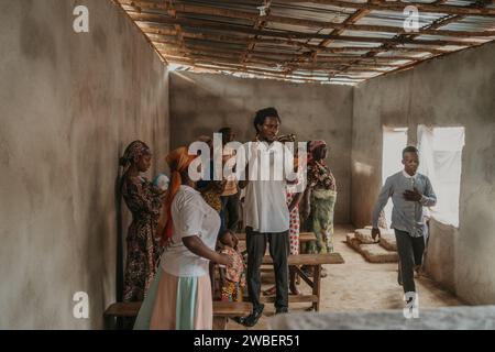 Gebetstreffen in Sierra Leone Stockfoto