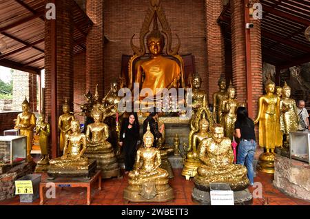 Ayutthaya Historical Park, Wat Yai Chai Mongkhon buddhistischer Tempel (14. Jahrhundert, Welterbe). Phra Nakhon Si Ayutthaya, Thailand. Stockfoto