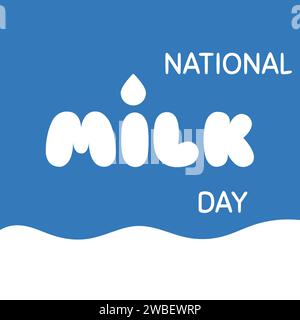 Nationales Milchtag-Poster, Banner. Vektorabbildung Stock Vektor