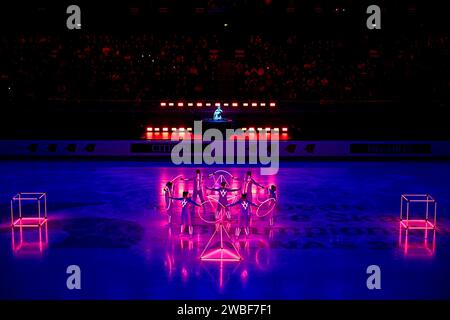 Eröffnungszeremonie bei der ISU Eiskunstlauf-Europameisterschaft 2024 in der Algiris Arena am 10. Januar 2024 in Kaunas, Litauen. Quelle: Raniero Corbelletti/AFLO/Alamy Live News Stockfoto